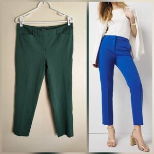 White House Black Market Emerald and Cobalt Cropped Pants